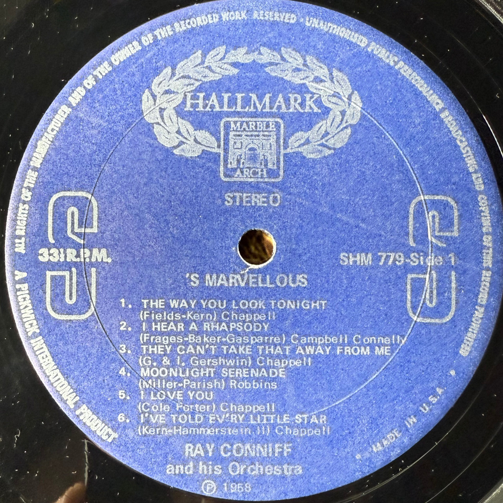 Ray Conniff & His Orchestra ‎– 'S Marvelous (США)
