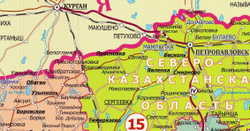 Административная  карта: «Республика Казахстан».(рус./ каз. яз.). Плакат. м 1:3 000 000. Размер 70*100 см. 2024г.  Ламинированная