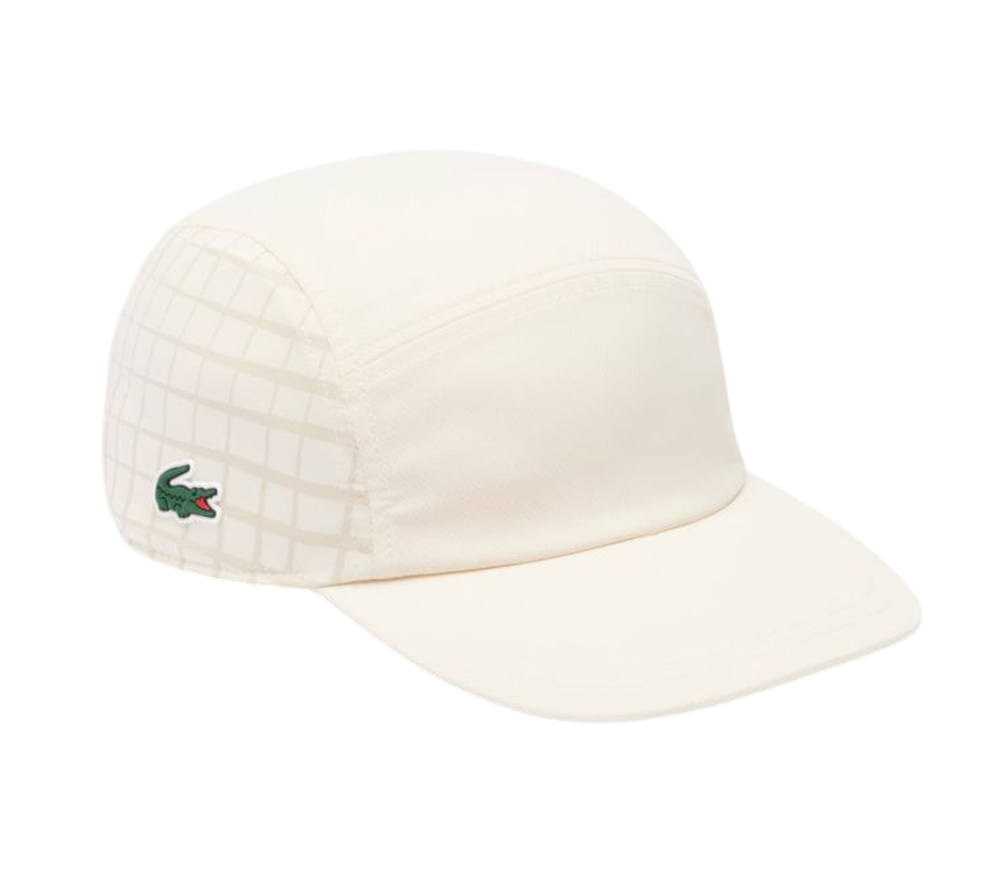 Czapka tenisowa Lacoste Graphic Print - ecru white