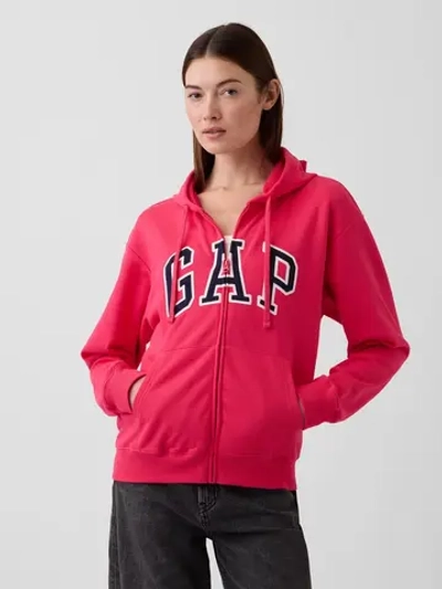 Свитшот с логотипом Gap на молнии из французского махрового полотна - GAP