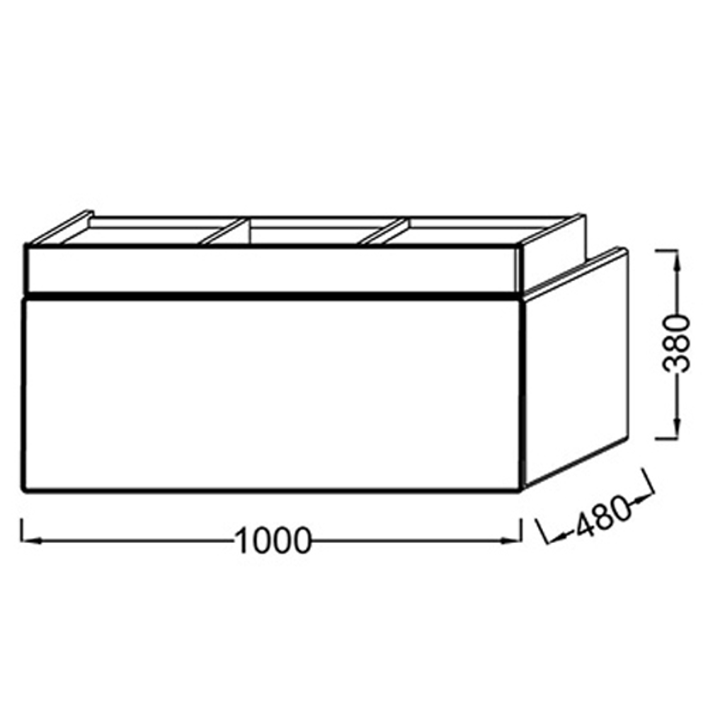 Мебель под раковину Jacob Delafon Terrace 100 EB1187-G1C схема