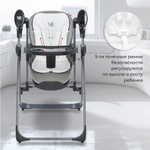 Стульчик для кормления - Электрокачели Sweet Baby Amuleto Steel Grey