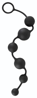 Анальная цепочка Black Velvets Anal Beads - 40 см. (Цвет: черный)