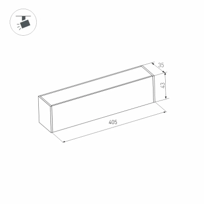 Светильник MAG-FLAT-45-L405-12W Warm3000 (BK, 100 deg, 24V) (Arlight, IP20 Металл, 5 лет)