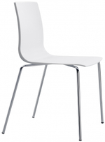 Стул пластиковый Scab Design Alice, хром, лен