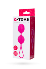 Вагинальные шарики со смещенным центром тяжести Pleasure Balls (ярко-розовый) (Цвет: ярко-розовый)