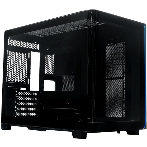 Корпус Mini-Tower XASTRA QR600M 0F-UC-L LED Strip, Micro-ATX, черный (QR600M-0F-UC-L)