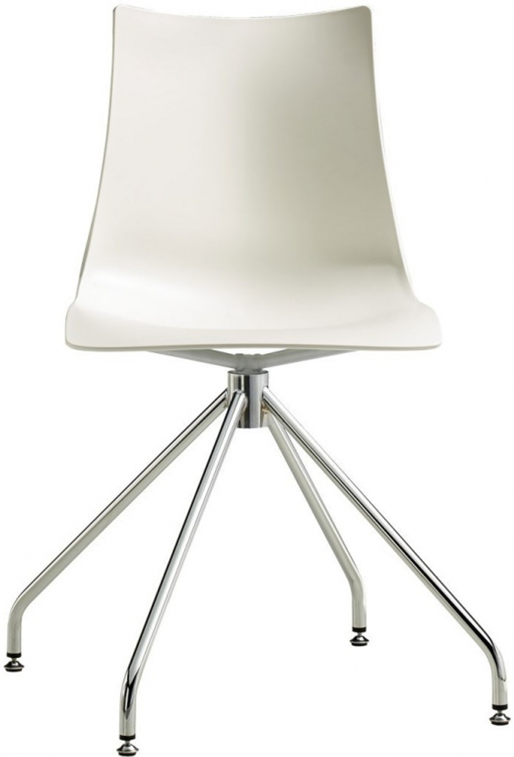 Стул пластиковый вращающийся Scab Design Zebra Technopolymer, хром, лен