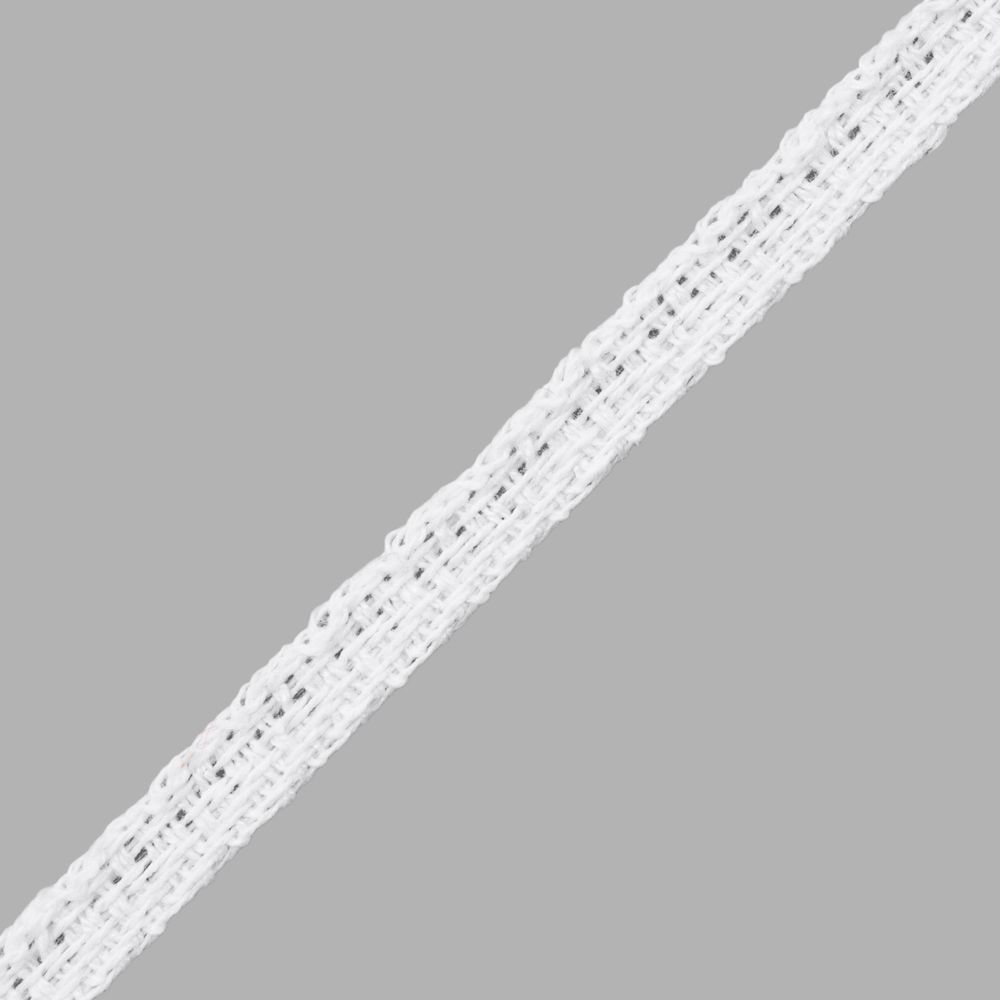 Тесьма (лента) киперная (100% х/б) 5 мм / 25 метров, рис. 9790, 1.4 г/м, белый, С3865Г17/1