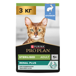 Сухой корм PURINA Pro Plan Sterilised для кастрированных котов и стерилизованных кошек, с кроликом и курицей