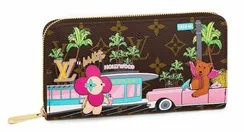 Кошелек женский Louis Vuitton Zippy канва Monogram коричневый/вишневый