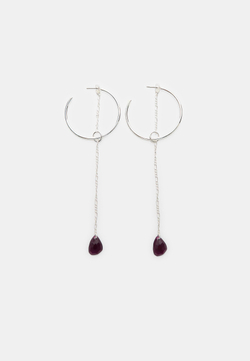 STRADIVARIUS Серьги-кольца из бисера, серый