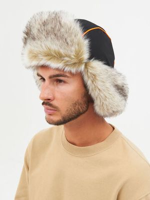 Шапка ушанка зимняя Siberia ткань Breathable цвет Хаки/Черный иск. мех Волк