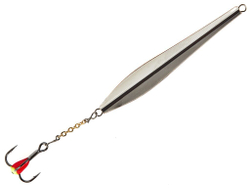 Блесна вертикальная зимняя Lucky John DOUBLE BLADE с цепочкой и тройником 60мм CS блистер