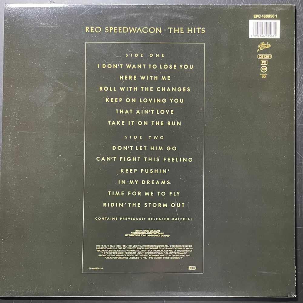 REO Speedwagon ‎– The Hits (Голландия 1988г.)