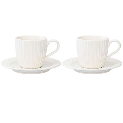 Набор чашек с блюдцами 2шт 125мл Liberty Jones Soft Ripples белый