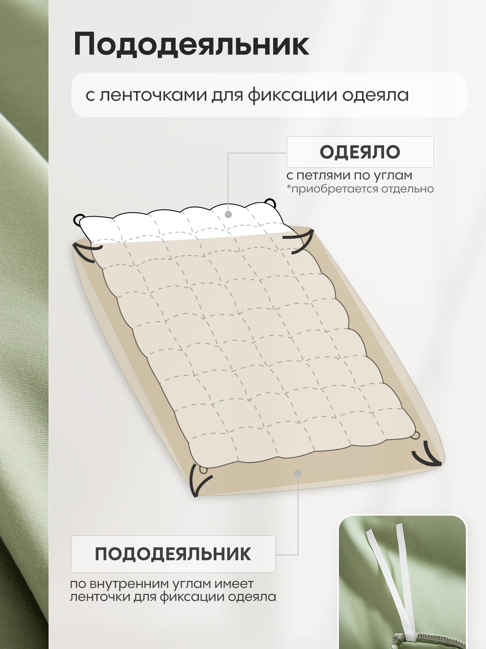 КПБ Однотонный Сатин Элитный на резинке OCER012, Евро, 4 наволочки, простынь 160*200*30