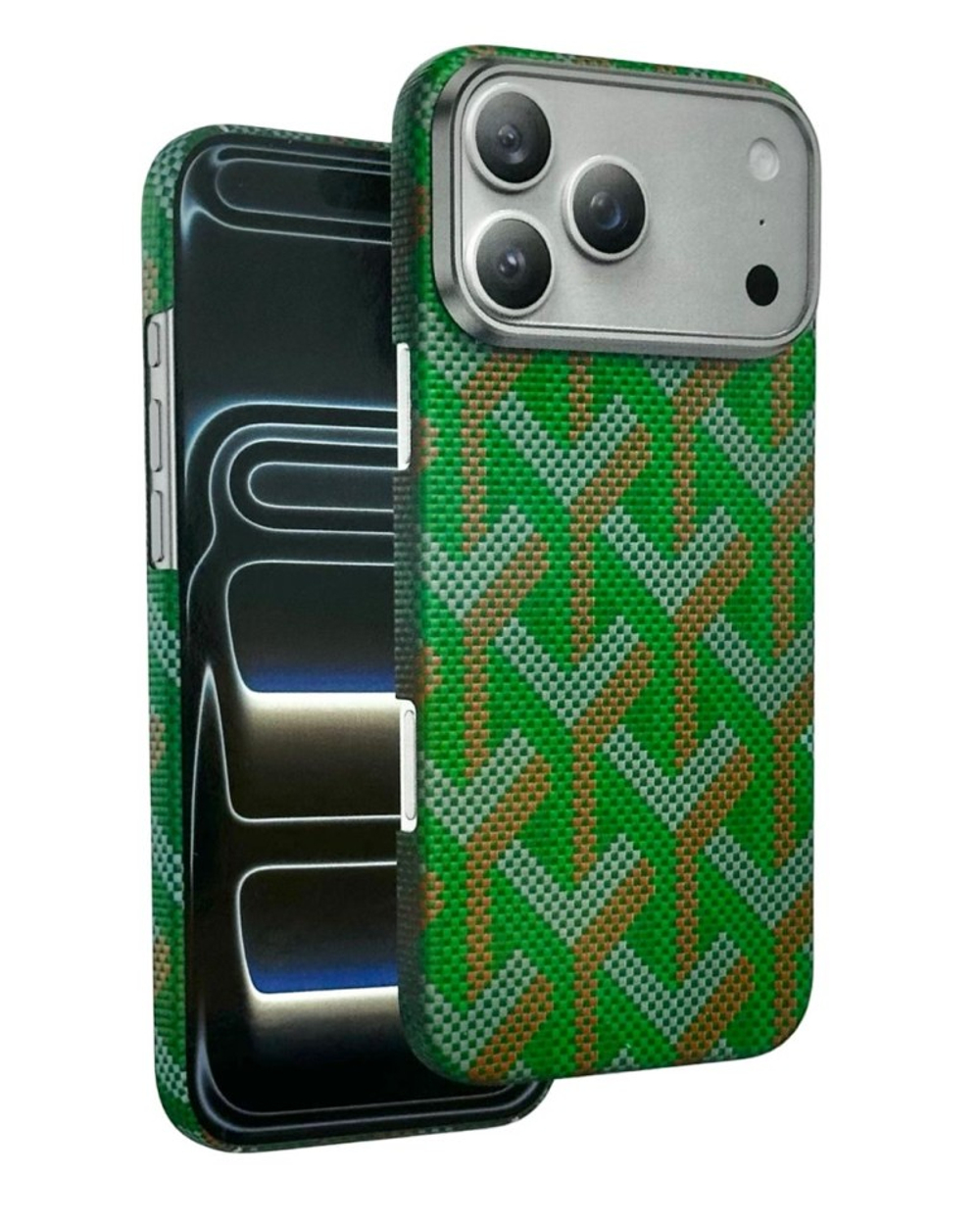 Накладка для i-Phone 17 Pro Keephone Kevlar Prague MagSnap зеленый