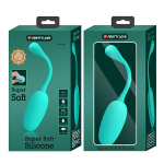 Бирюзовое перезаряжаемое виброяйцо 18,6см Pretty Love Knucker BI-014786-4