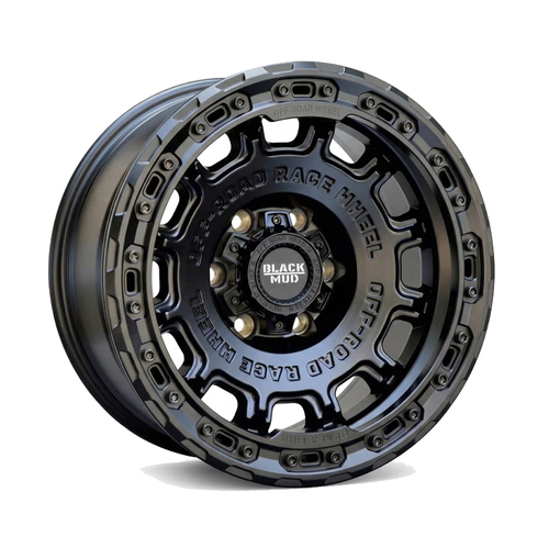 РАСПРОДАЖА ОСТАТКОВ! Диск колёсный литой BLACK MUD M530B с бедлоком R17 8,5 ET0 Matte Black W Beadlock Ring