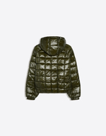 Мужская стёганая куртка grid с капюшоном - BERSHKA