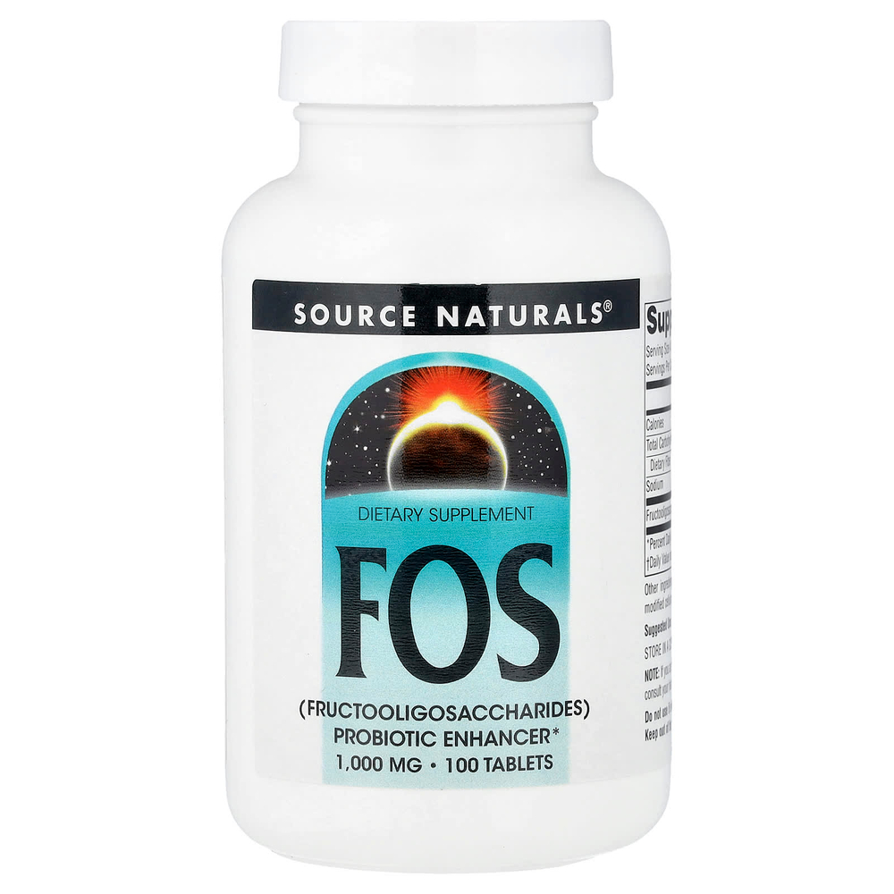 Source Naturals, FOS, 100 таблеток (1000 мг в 1 таблетке)