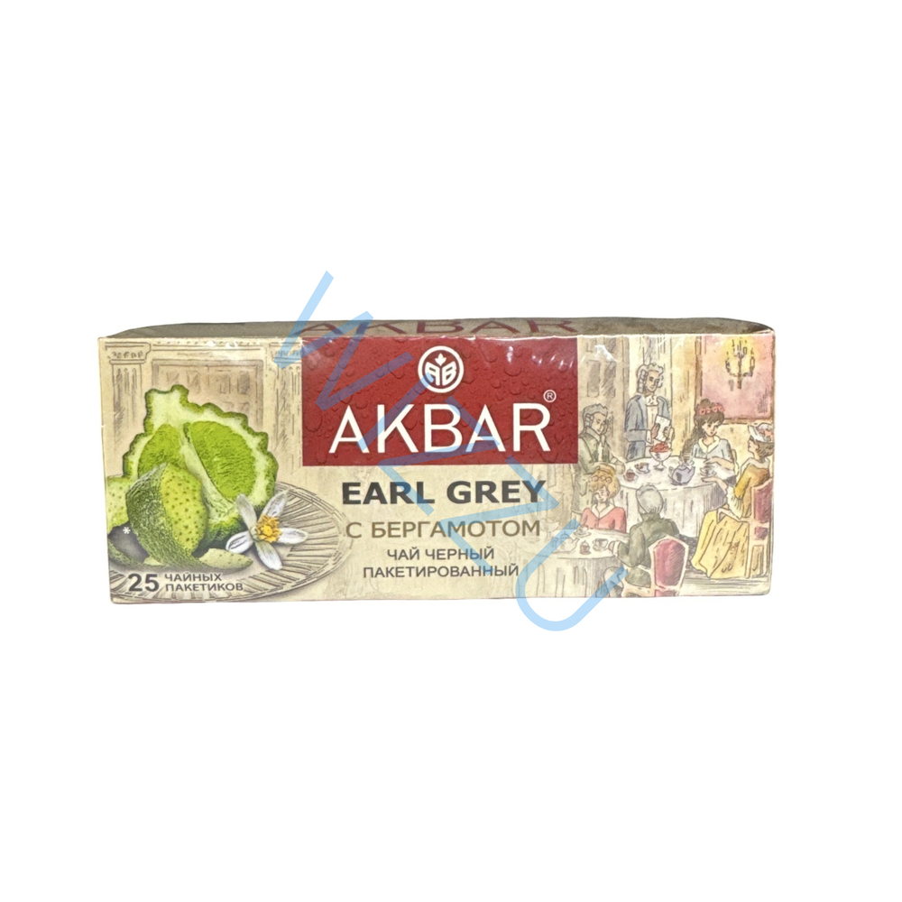 Чай   "АКБАР"   ГОЛД  "Граф Грей" черн.байх. мелк  с аром бергам с/я 25пак/ 24шт