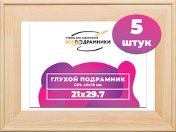 Глухой подрамник 21x29,7 (а4) см. сеч. 40х18 мм. (5 штук)