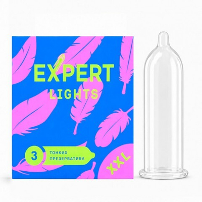 Презервативы EXPERT Light XXL, ультратонкие, увеличенного размера, 3 шт