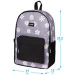 Рюкзак Berlingo Casual Chamomile black 39,5х27х13см, 500 гр., 1отд. 3карм, уплотненная спинка