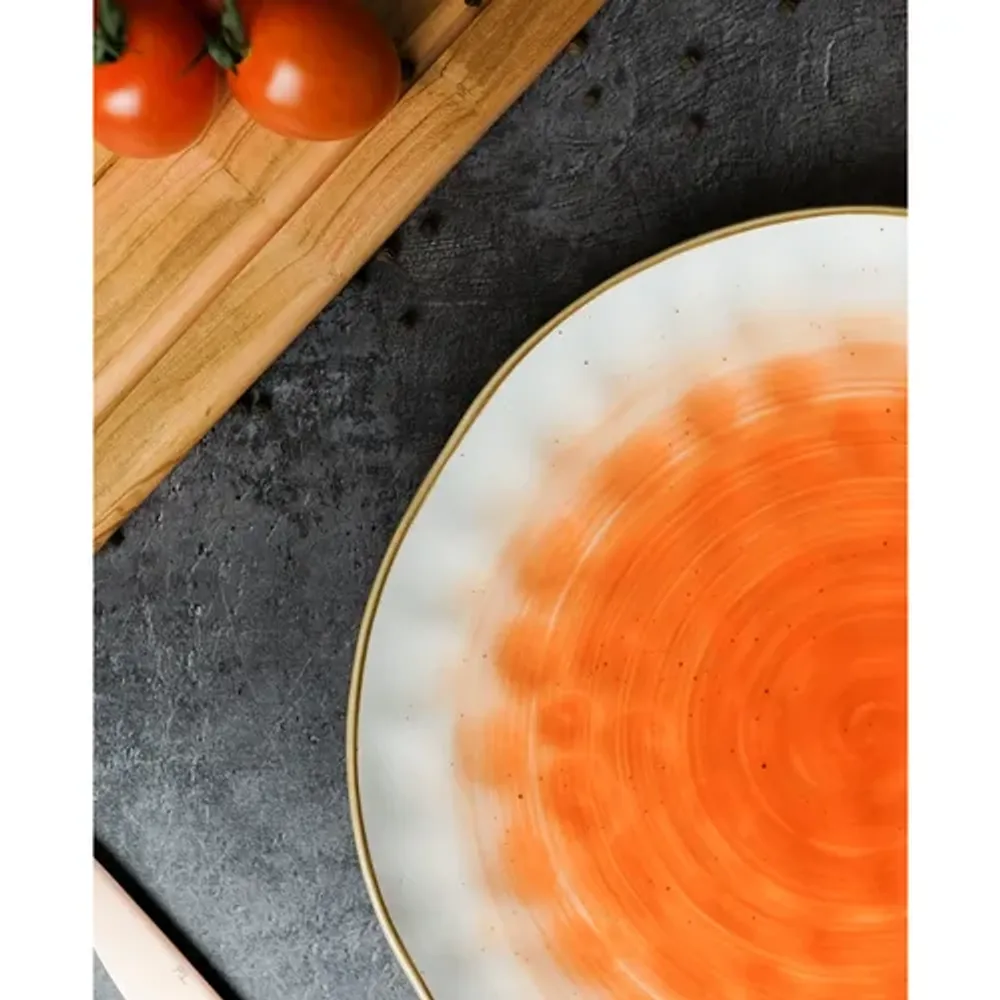Тарелка d 27 см оранжевая фарфор "The Sun Eco" P.L. Proff Cuisine [4]