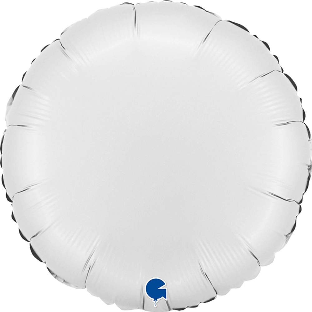 Gr (18''/46 см) Круг, Белый, Сатин, 1 шт. Gr (18''/46 см) Круг, Белый, Сатин, 1 шт.