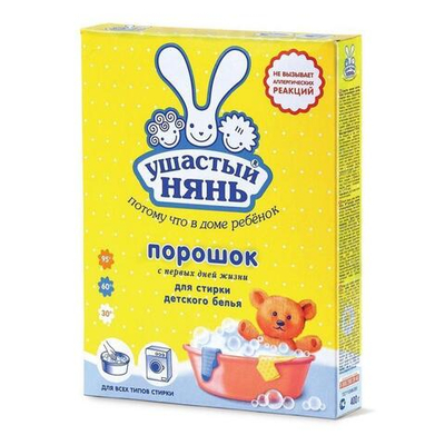 УШАСТЫЙ НЯНЬ Стиральный порошок  400гр УНИВЕРСАЛЬНЫЙ*22