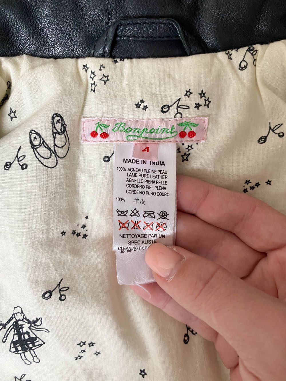 Кожаная куртка Bonpoint, 104