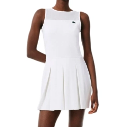 Теннисное платье Lacoste Dual Fabric Pleated Stretch Tennis - white