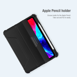 Чехол книжка от Nillkin для iPad Air 11 2024-, 10.9 с 2020-, Air 4, Air 5, Pro 11 2020-, серия Bumper Pro, с защитной шторкой для камеры