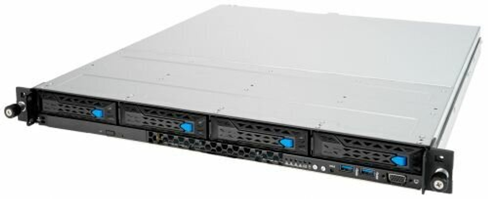 Серверная платформа 1U ASUS RS300-E11-PS4 (LGA1200, C252, 4*DDR4(3200), 4*3.5 HS, 2*Glan, Mlan, 4*USB 3.2, 2*VGA, HDMI, 350W)