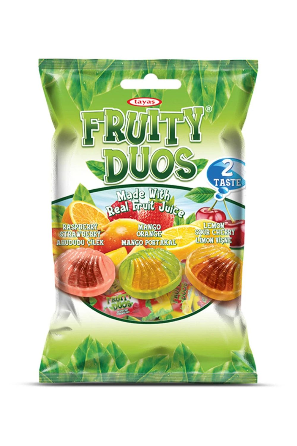 Леденцы Fruty duos с фруктовым вкусом начинкой 1кг