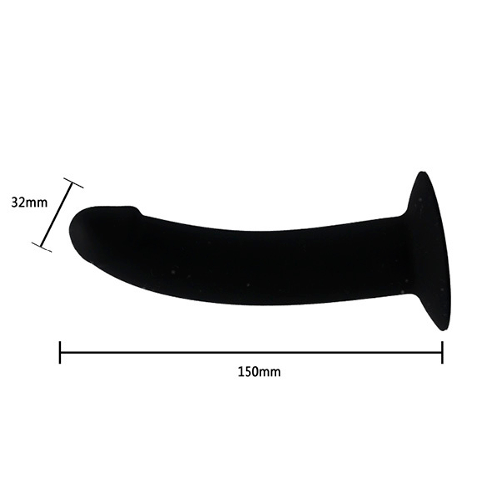 Женский страпон 15см на эластичных ремнях Baile Ultra Harness Les Dildo BW-022052