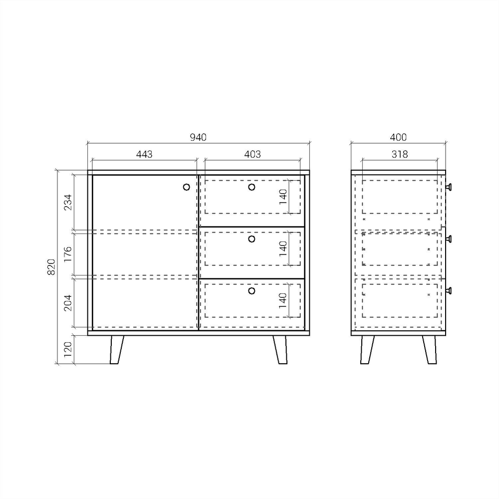 Комод TWIN TW029