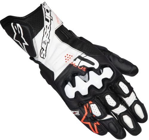 Купить Мотоперчатки Кожаные Alpinestars Gloves GP Plus R V3 Leather / Бело-черный