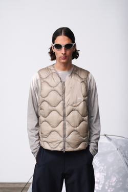Жилет Blue Monte Gourd-Patterned Down Vest "Highland Barley Yellow"