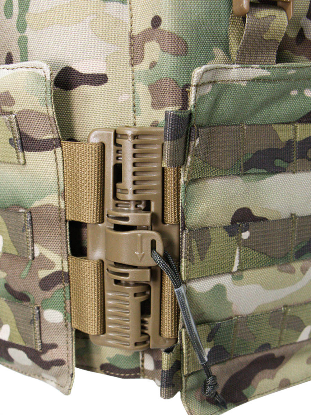 Чехол для бронежилета плитника КРЕПОСТЬ быстросброс слева, MIMICRYA, Cordura 1000D, MULTICAM, S-M