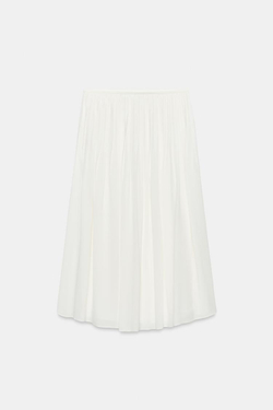 ZARA ЮБКА СО СКЛАДКАМИ — ZW COLLECTION, ЭКРЮ