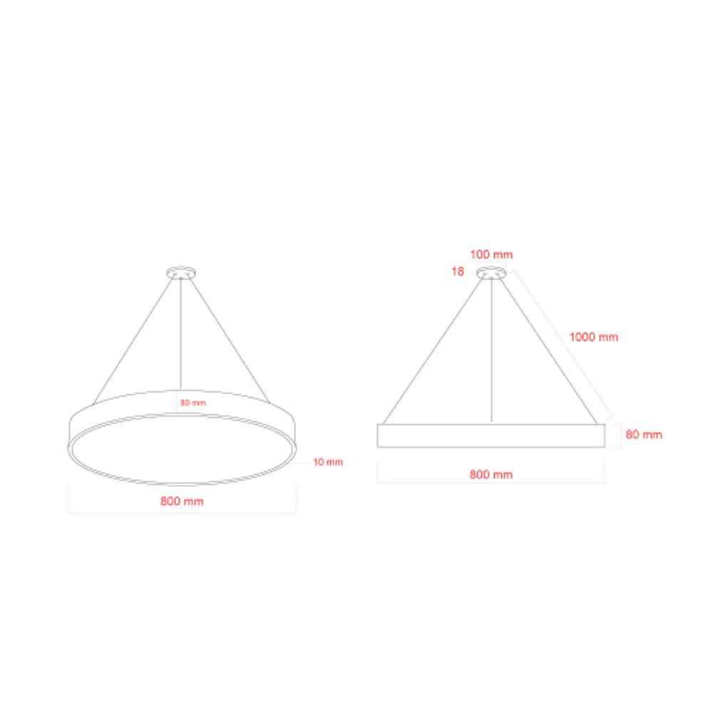 Светильник LED ЭРА Geometria SPO-132-B-40K-088 Ring 88Вт 4000К 8200Лм 800*800*80 черный подвесной драйвер внутри | Декоративные светильники Geometria