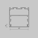 Рассеиватель для профиля Maytoni 50×50 (Чёрный, 3 м), ALM-5050T-B-DF-3M 642049