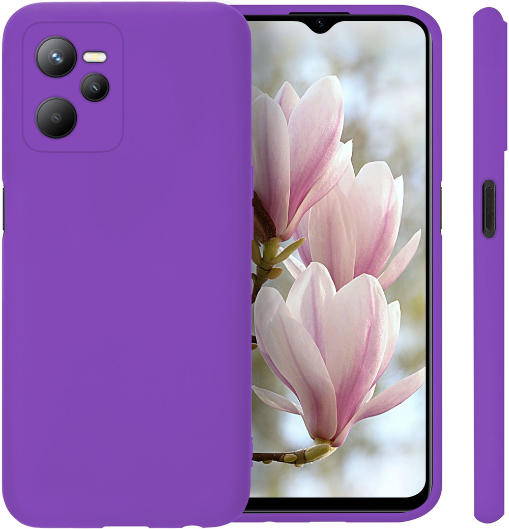 Мягкий Soft Touch чехол из силикона для REALME C35 с бархатной подкладкой
