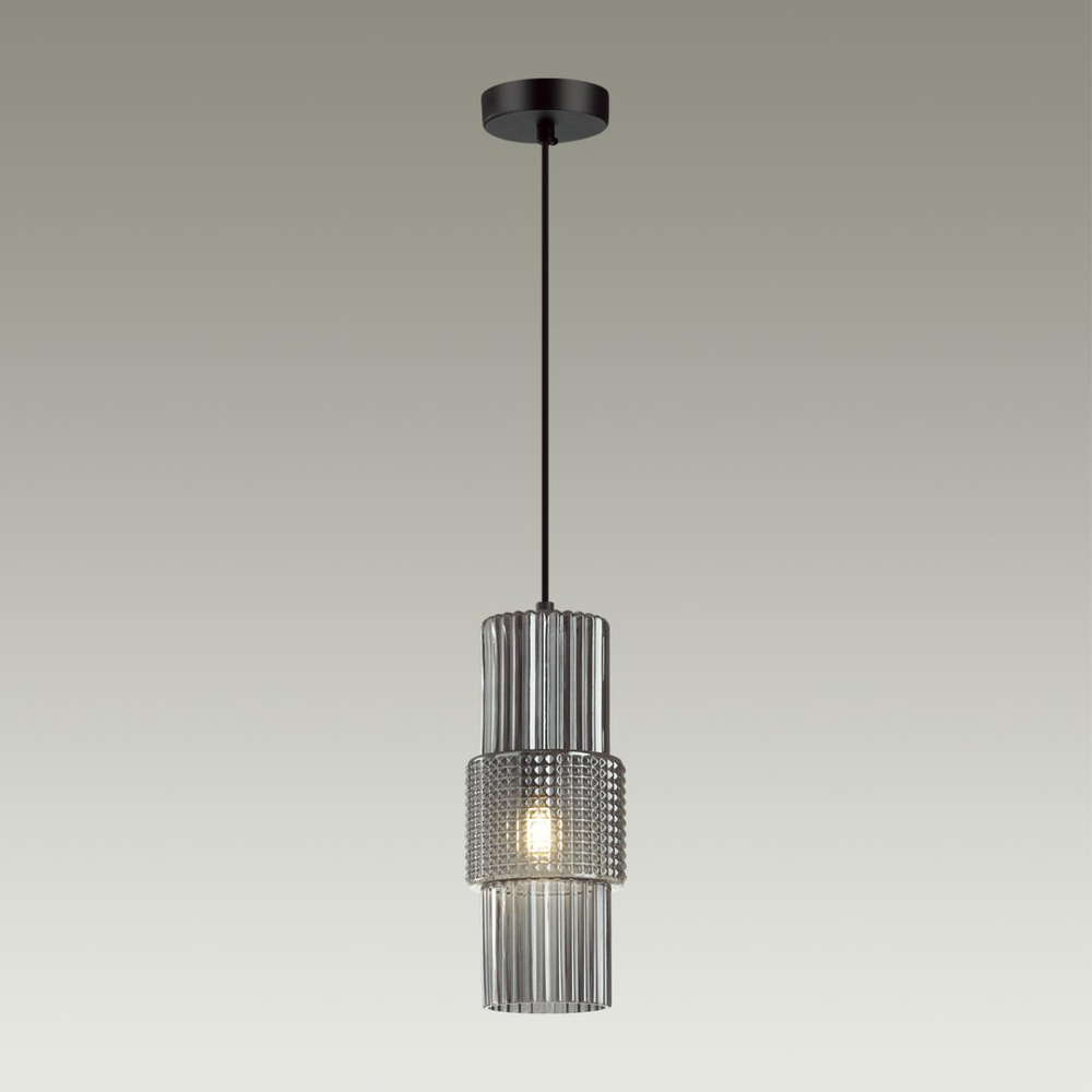 5016/1 MODERN ODL23 405 черный/дымчатый металл/стекло Подвес E14 1*40W PIMPA