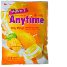 Леденцы Lotte Anytime Milky Mango без сахара 60 г