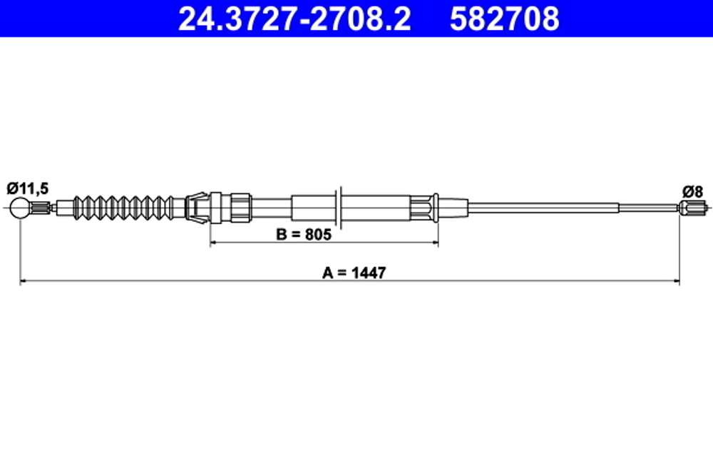 ATE - 24372727082-ATE - Cable Pull, parking brake